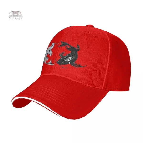 Casquette japonaise avec design Koi