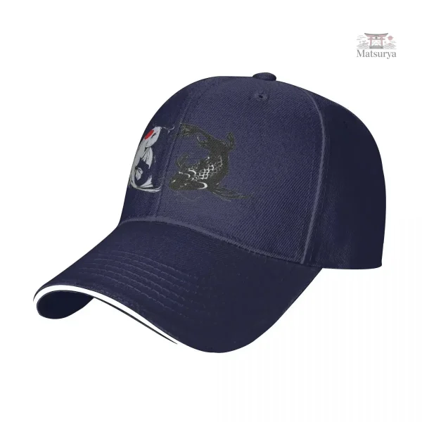 Casquette japonaise avec motifs de Koi