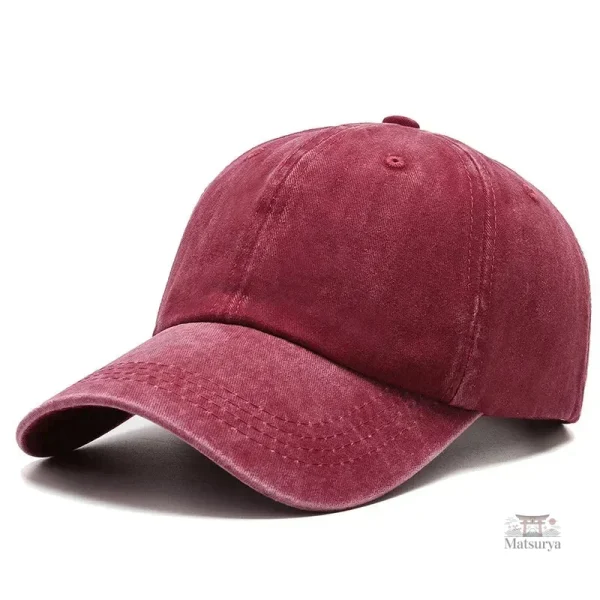 Casquette tendance japonaise avec effet délavé