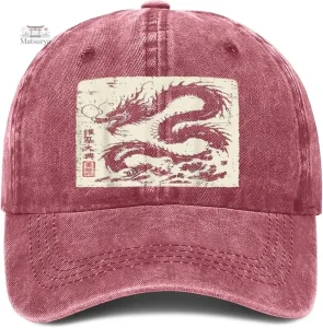 Casquette traditionnelle avec motif dragon