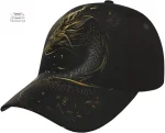 Casquette Japonaise avec motif de dragon stylisé