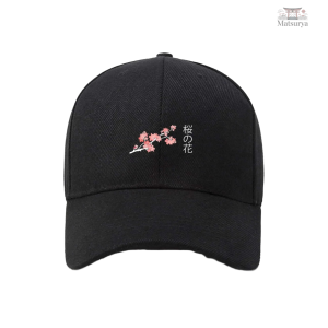 Casquette japonaise minimaliste avec motif Sakura