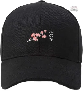 Casquette japonaise au design Sakura épuré