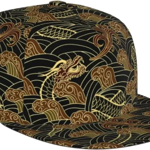 Casquette Streetwear avec motif de vagues japonaises élégantes