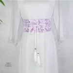 Ceinture Obi à feuillages élégante et colorée