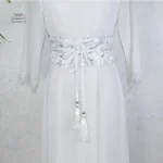 Design floral sur ceinture Obi japonaise stylée