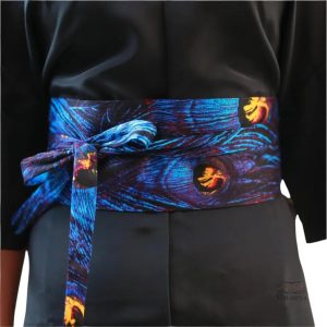 Ceinture Obi bleue originale japonaise