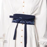 Ceinture Obi japonaise motifs nuages