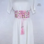 Ceinture Obi japonaise rose élégante