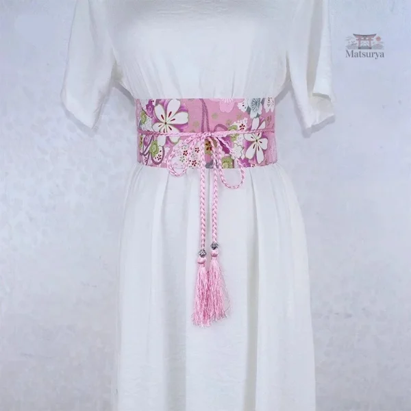 ceinture-japonaise-rose-1 Ceinture Obi japonaise rose élégante