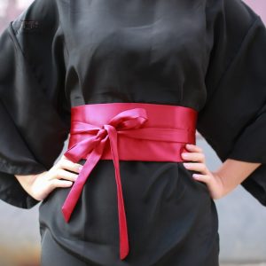Ceinture rouge traditionnelle pour kimono