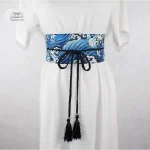 Ceinture traditionnelle japonaise aux motifs ondulés