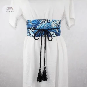 Ceinture traditionnelle japonaise aux motifs ondulés