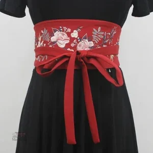 Ceinture large Obi en tissu élégant