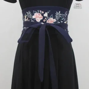 Ceinture Obi large avec nœud stylisé