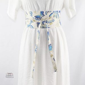 Ceinture obi blanche élégante pour un look raffiné