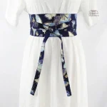 Ceinture Obi Bleue en tissu élégant