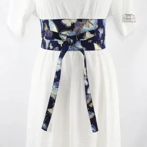 Ceinture Obi Bleue en tissu élégant