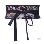 Belt obi brodé avec motifs traditionnels