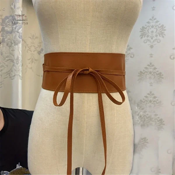 Ceinture obi cuir large