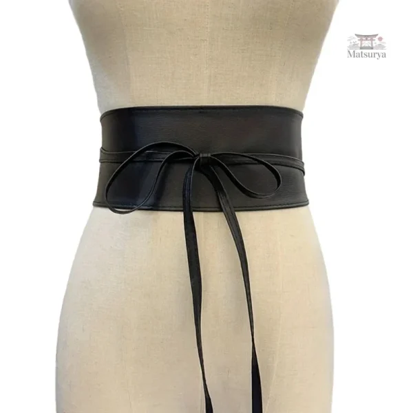 Ceinture obi cuir ajustable