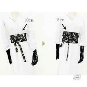 Accessoire de mode : ceinture obi noire pour femme