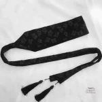 Ceinture obi noire, idéale pour rehausser vos tenues