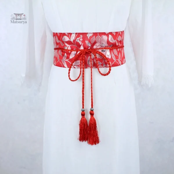 Ceinture obi vintage femme en tissu élégant