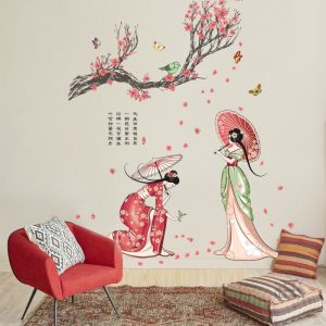 Adhésifs art japonais motif cerisier