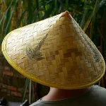 Chapeau japonais en bambou, style authentique