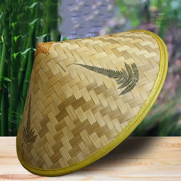Accessoire de mode : chapeau japonais en bambou