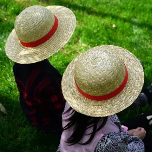 Chapeau japonais en paille naturel