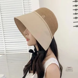 Accessoire d'été en paille, chapeau japonais élégant