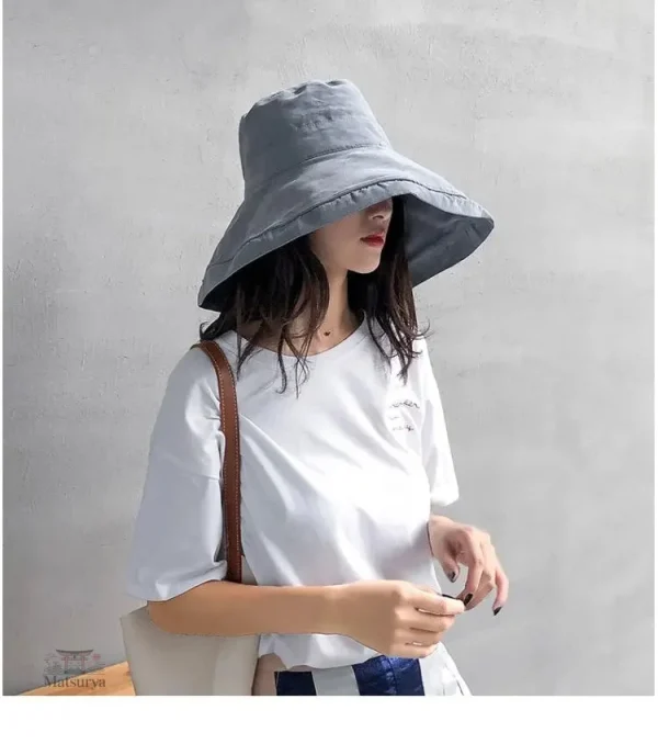 Chapeau large japonais pour protection solaire