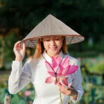 Chapeau Japonais Conique traditionnel en paille
