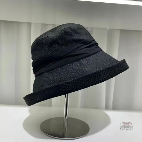 Chapeau Japonais femme, mode estivale en lin naturel
