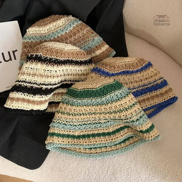 Chapeau en paille tissé japonais