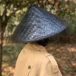 Chapeau Kasa traditionnel japonais en paille naturelle