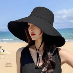 Chapeau soleil japonais stylé pour sorties estivales