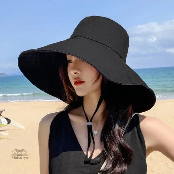 Chapeau soleil japonais stylé pour sorties estivales