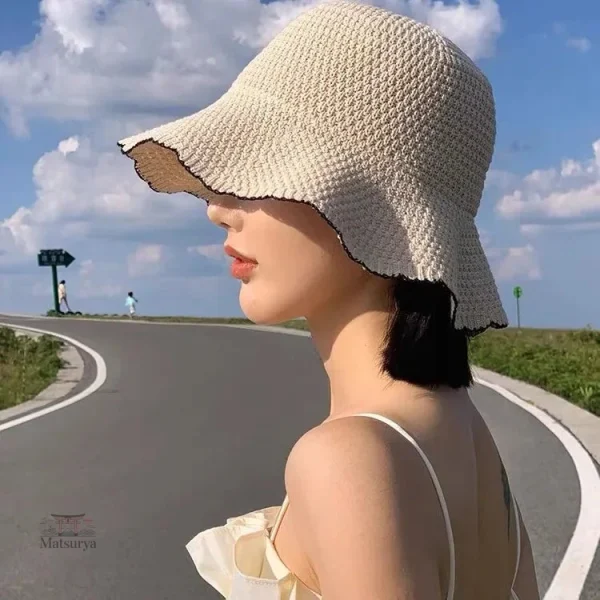 Chapeau soleil japonais femme élégant et pratique