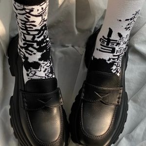 Chaussettes Kanji avec motifs japonais uniques