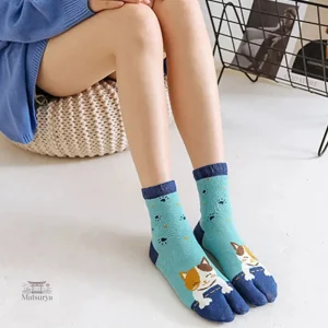 Chaussettes japonaises mignonnes colorées et confortables