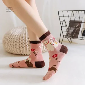 Chaussettes japonaises avec motifs adorables