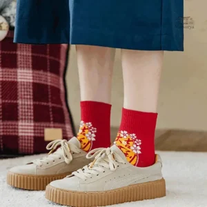 Chaussettes porte-bonheur japonaises colorées