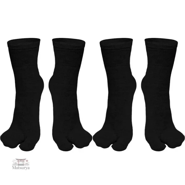 Chaussettes noires Tabi pour un style traditionnel