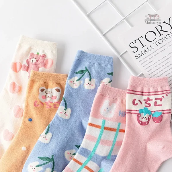 Chaussettes kawaii avec motifs adorables et originaux