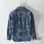 Chemise à carreaux inspirée du style japonais moderne