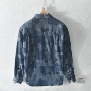 Chemise à carreaux inspirée du style japonais moderne