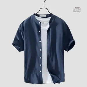 Chemise courte style japonais pour homme
